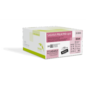 SABANA PGLA 910 rapid – schnell resorbierbares Nahtmaterial, Co-Polymer, geflochten, 24er-Packung