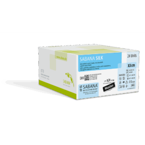 SABANA SILK – nicht resorbierbares Nahtmaterial, Seide, geflochten, 24er-Packung